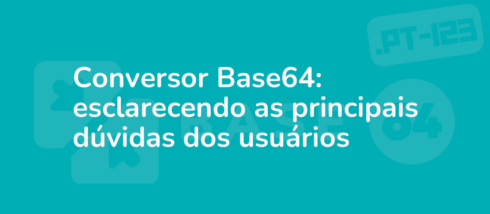 informative image featuring a sleek design with base64 conversion concept answering user queries in a minimalist style